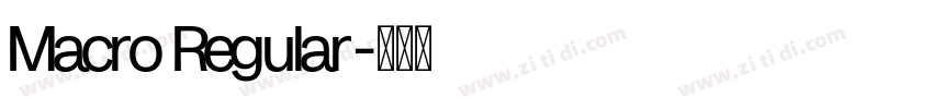 Macro Regular字体转换